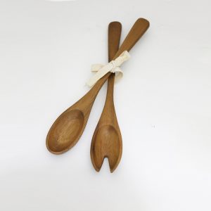 ACACIA Ensemble de 2 ustensiles en bois faits à la main, 6 pièces avec manche, louche à soupe, ustensiles de qualité - Product Image 5