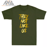 Prix de gros Nouveau design Qualité de luxe Logo personnalisé T-shirt graphique pour homme « They Not Us » Décontracté Coton Écologique Respirant