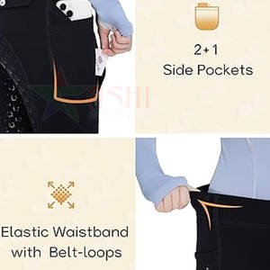 Leggings d'équitation d'hiver pour enfants à séchage rapide 2025, imperméables, coupe-vent, en spandex/polyester, chauds et extensibles, en taille adulte - Product Image 2