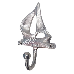 Gancho de pared de yate de aluminio, accesorios de regalos personalizados decorativos, ganchos de abrigo de plata baratos para pared en MOQ BAJO - Product Image 1