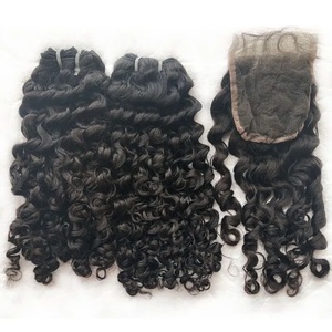 Pelo rizado birmano de la mejor calidad 100% paquetes de cabello humano vietnamita - Product Image 1
