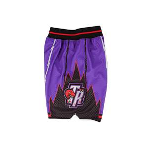   Pantalones Cortos de Baloncesto Auténticos de los Toronto Raptors para Hombre, 100% Poliéster, Color Morado - Product Image 3