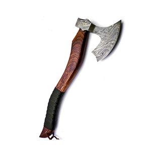Wholesale Customized Top Quality OEM ODM Service Professional New Design Handmade Damascus Steel Axes Wood <b>Handle</b> Camping Axe - Product Image 4
