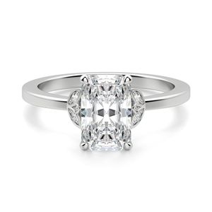 Radiant Cut Diamond Art Deco 5 Stone Bague de fiançailles pour femme - Product Image 6