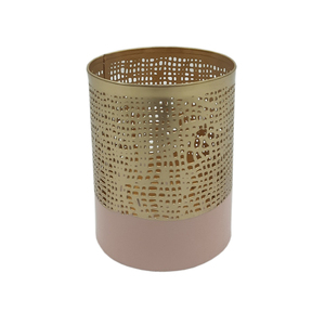 Votive en couleur dorée vente chaude forme ronde taille moyenne bougie en métal pour la maison et le mariage décor de table personnalisé - Product Image 2