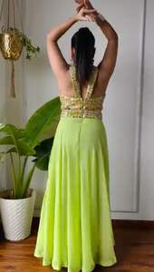 Combinaison décontractée à épaules dénudées taille haute grande taille couleur unie combinaison à jambes larges col licou brodé vêtements de fête pantalons longs - Product Image 2