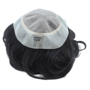 Extensions de cheveux humains 100% Remy MGM pour hommes, style européen, texture ondulée, ondulée, ondulée, 28 mm, pour perte de cheveux - Product Image 1