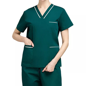 La mejor calidad Unisex Enfermería Scrubs Hospital Trajes de verano Quirúrgico Scrub Sets Plus Size Uniforme para el personal de los médicos - Product Image 2