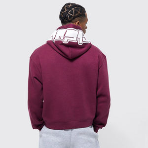 Sudaderas con Capucha para Hombre de Primera Calidad OEM, 100% Algodón, Forro Polar, Transpirables para Invierno, Logotipo Personalizado, Impresión Puff, Bordado, Unisex, Talla Grande - Product Image 3