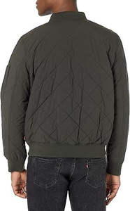 Veste bomber rembourrée pour homme avec logo personnalisé OEM ODM, col montant, sweat-shirt chaud, jogging d'hiver, sport, décontracté, service direct, devant - Product Image 4