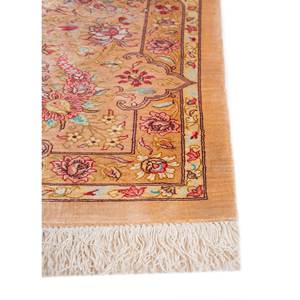 Tapis en soie noué à la main Gulmarg Gold Pae-5709, tapis décoratif floral pour la maison - Product Image 4