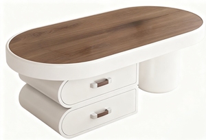 Bàn cà phê theo phong cách hiện đại OEM/ODM với chân đế cong và đầu phẳng cao cấp đầy đủ hai ngăn kéo-cho phòng khách - Product Image 5