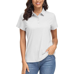 Vente en gros de polos Slim Fit pour femmes-Chemises de golf unisexes en polyester brodées avec logo personnalisé pour femmes - Product Image 1