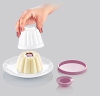 Afossa Gele Pudding Cakevorm Home Dessertbereiding Anti-aanbaklaag Deksels Keuken 9x9x12 CM Milieuvriendelijk Hittebestendig PP+PE