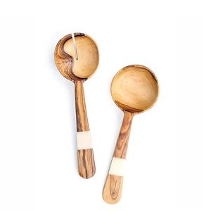 Los últimos accesorios de cocina hechos a mano, juego de servidor de ensalada de madera y resina, accesorios de cocina de fabricante indio - Product Image 1