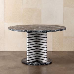 Mesa clásica para hogar, Hotel, restaurante, sala de estar, muebles, decoración, Color negro, mesas de centro de mármol con forma redonda elegante - Product Image 1