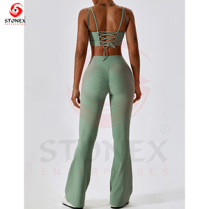 Wholesale Custom Logo Gym Fitness <b>Sets</b> Woman <b>Yoga</b> Leggings Sportswear <b>Yoga</b> Two Piece Workout <b>Set</b> for Women - Product Image 4