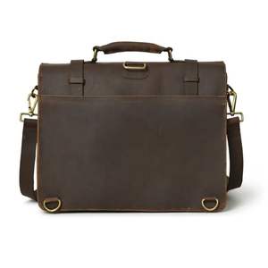 High Quality Custom Design Business Office Genuine Leather Unisex Soft Laptop <b>Briefcase</b> Luxury Light Weight - Product Image 6