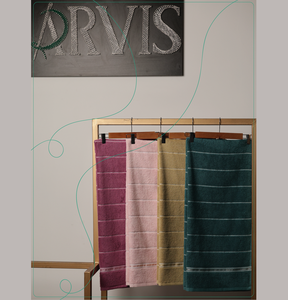 Serviette de bain en coton 100% ARVIS à rayures multicolores 70x140cm Vente en gros - Product Image 1