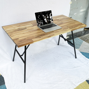 Argon 120x60cm Folding <b>Desk</b> Modern Minimalist <b>Foldable</b> Melaleuca Wood Office Furniture for Bedroom Study Meeting Model SPD68161 - Product Image 2
