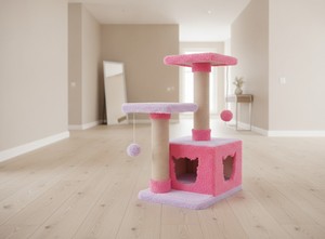 High-quality Premium Amistar Nastenka 3-<b>Level</b> 75cm Eco-Friendly Cat Tree for Cats and Kittens of All Ages and Sizes - Product Image 2