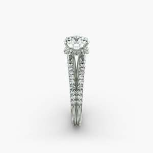 1.5 Carat Round Cut Moissanite Diamond <b>RIng</b> With 925 Silver <b>Split</b> Shank Pave Setting Diamond <b>Ring</b> For Women Fine Jewelry - Product Image 3