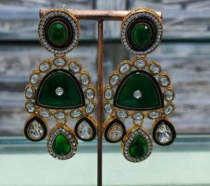 Pendientes de gota de cobre de latón con estampado de diamantes clásicos para mujer, joyería llamativa de lujo a la moda para fiestas, compromiso de amante - Product Image 4