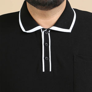 Respirant et durable à manches courtes grande taille hommes Polo Top tendance Street Wear hommes coton Polo Shirt - Product Image 3