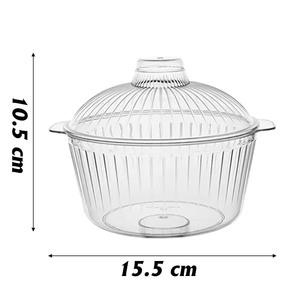 CASAMAX WL AA-1798 Envase Redondo de Plástico Elegante para Alimentos con Tapa, Apto para Lavavajillas, Uso Moderno en Cocina 1.5L - Product Image 2