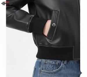 100% <b>Real</b> <b>Leather</b> <b>Women's</b> <b>Jacket</b> New Casual & Stylish Fashion Genuine <b>Leather</b> <b>Jacket</b> In Premium Packaging Custom <b>Leather</b> Ladies - Product Image 5