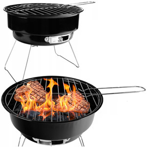 TOURIST GRILL FOLDABLE ROUND CHARCOAL PORTABLE MINI GRILL - Product Image 1