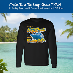 T-shirt à manches longues Cruise Tank Top I Like Big Boats and I Cannot Lie - Idée cadeau promotionnelle - Product Image 3