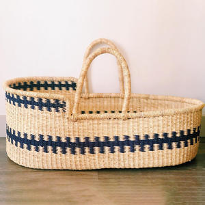 Cesta de bebé de hierba marina funcional para recién nacido, almacenamiento de guardería, cestas de cama de bebés de algas marinas - Product Image 3