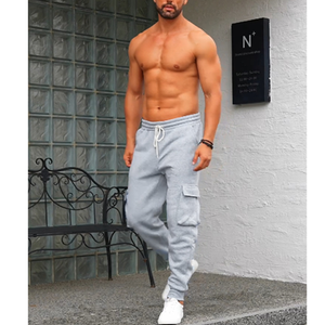 BD กางเกงคาร์โก้สำหรับผู้ชาย, กางเกงคาร์โก้พร้อมริบบิ้นติดกระเป๋ามีโลโก้ - Product Image 2