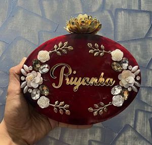 Pochette de type personnalisé en résine artisanale indienne pour femme - Product Image 4