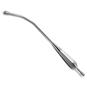 Tube d'aspiration manuel réutilisable pédiatrique Yankauer avec poignée, embout d'aspiration, connecteur en acier inoxydable, disponible en toutes tailles, chirurgical - Product Image 1