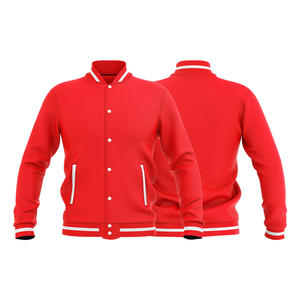 Veste bomber de baseball formelle à patchwork de haute qualité W4G, col rond brodé personnalisé, sans service militaire - Product Image 1