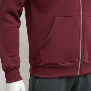 เสื้อฮู้ดซิปผู้ชายสไตล์สตรีทแวร์แนววินเทจ ผ้าหนา 360gsm ทรงหลวม ล้างสีแบบแอซิดวอช คุณภาพสูง สำหรับฤดูใบไม้ร่วง - Product Image 5