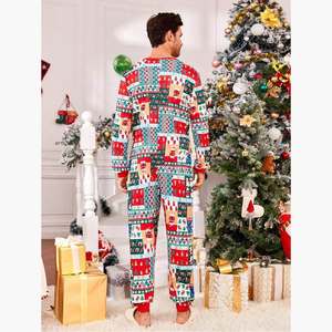 Pijamas de Bambú a Juego para Familias, Fabricantes de Ropa de Navidad OEM ODM, Conjuntos de Pijamas Suaves para Niños y Adultos, Ropa para el Hogar - Product Image 2