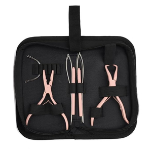 Vente en gros Meilleur prix Kit d'outils pour extensions de cheveux avec logo personnalisé Kit d'outils pour extensions de cheveux multicolores de meilleure qualité - Product Image 1