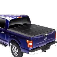 Couvercle de tonneau de camionnette étanche à la pluie, pliable, à quatre volets, sur mesure pour GMC Sierra Toyota Tacoma Ram