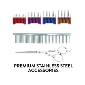 Pantalla LCD inteligente con cable/sin cable para cortapelos, cuchilla ajustable multicorte, batería de iones de litio de 2500 mAh, acero inoxidable - Product Image 2