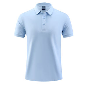 Qualité supérieure pour hommes pour chemises tricoté coton respirant Anti-rides séchage rapide décontracté solide grande taille à manches courtes - Product Image 4