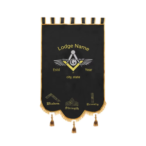 Master Mason Blue Lodge Banner Máquina Bordado Totalmente personalizable Masonic Banner Bajo MOQ Servicio OEM - Product Image 1