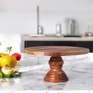 Support à gâteau en bois de meilleure qualité avec fini naturel utilisé pour la décoration de table de la maison et de l'hôtel modernes - Product Image 1