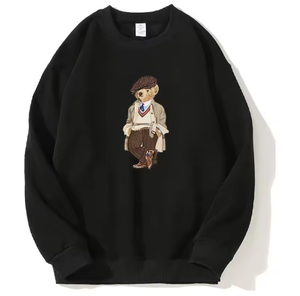 Sweat-shirt unisexe surdimensionné à imprimé X-Bear, automne-hiver, ample, décontracté, pull à capuche numérique à transfert thermique pour couple - Product Image 4