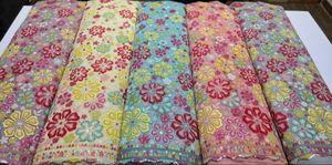 ผ้าตาข่ายลายผีเสื้อ 6 ลาย งานปักขอบ คุณภาพสูง สำหรับตัดเย็บชุดเลเฮนกาโชลีผู้หญิง ราคาส่งออก - Product Image 3