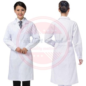 Uniforme d'hôpital de manteaux de laboratoire professionnel d'infirmières médicales à manches longues \ manteaux de laboratoire en coton avec poches - Product Image 3