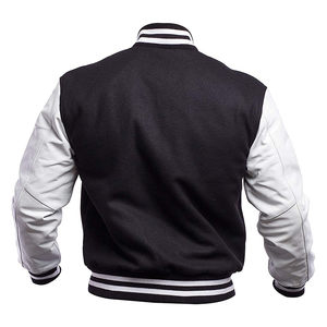 2025 nuevo bombardero personalizado hombres chaqueta con letras en blanco personalizado liso béisbol Universidad Vaarsity chaqueta para hombres - Product Image 6