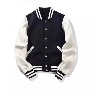 Chaqueta Varsity Personalizada OEM con Cuello Alto, Chaqueta Bomber de Béisbol, Chaqueta de Invierno con Forro Polar, Chaqueta Letterman con Parte Delantera Transpirable de Secado Rápido para Hombre - Product Image 6